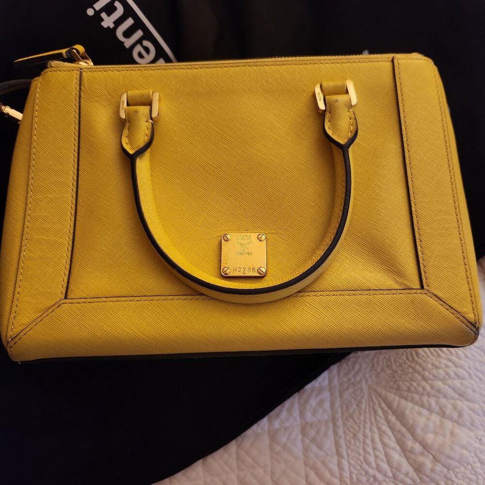 Yellow MCM Bag